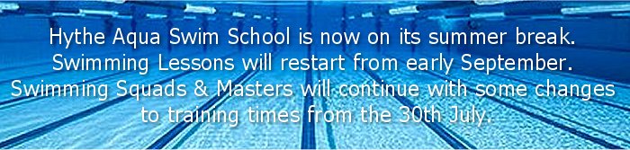 Hythe Aqua Swim School is now on its summer break